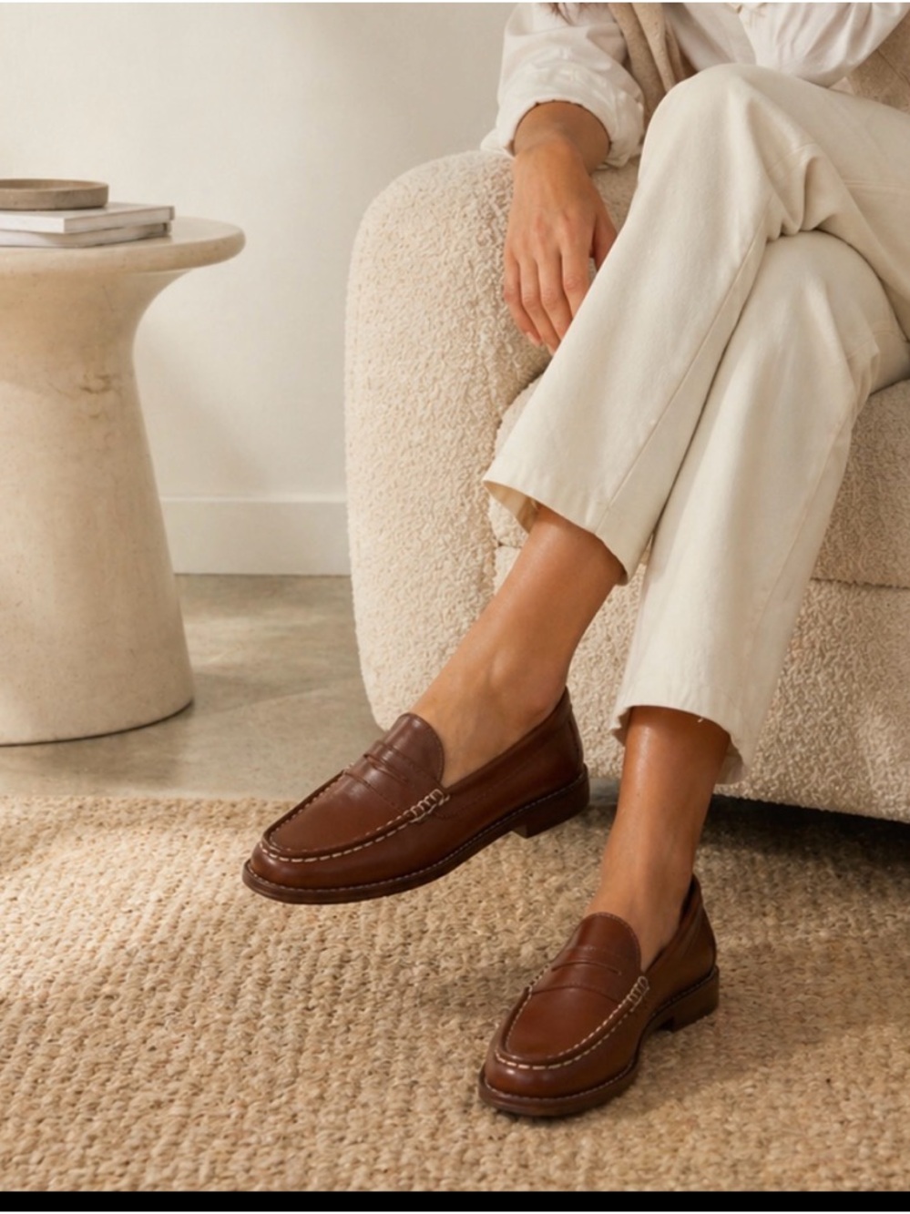 Sperry Women's Brown Leather Penny Loafers